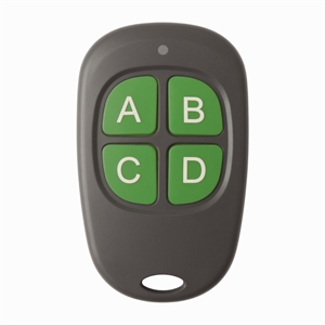 Universal trådløs fjernbetjening med 4 kanaler.